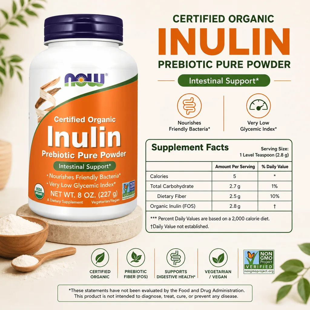 NOW Foods – Inulin Prebiotic Pure Powder